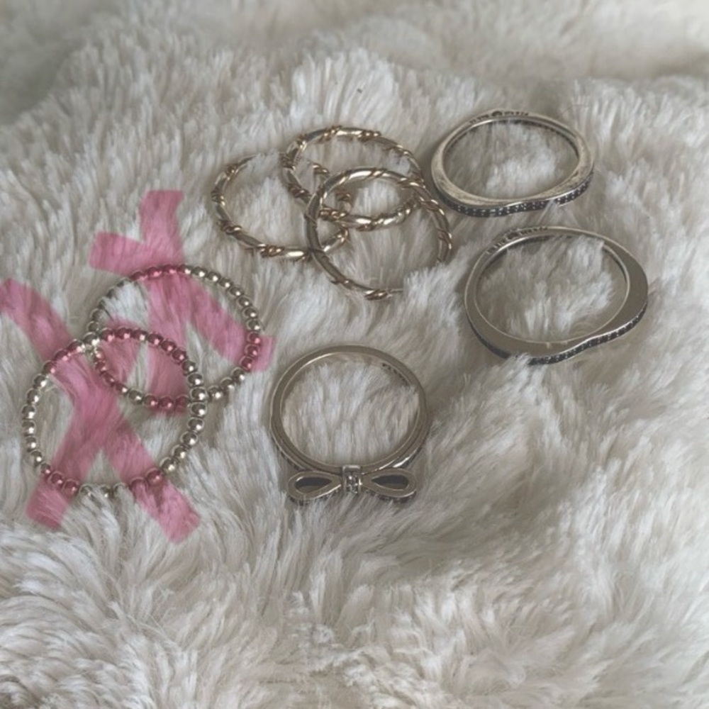 Pandora Silver Ring Lot Sizes 7 and 9 Polished